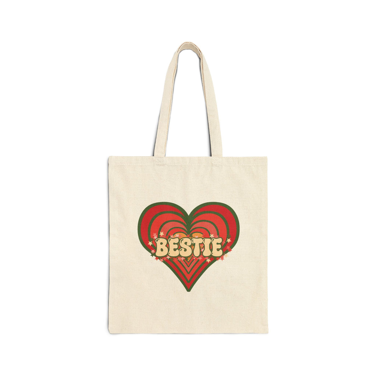 Best Friend Tote Bag - Personalizable Retro Love Bestie Canvas Tote