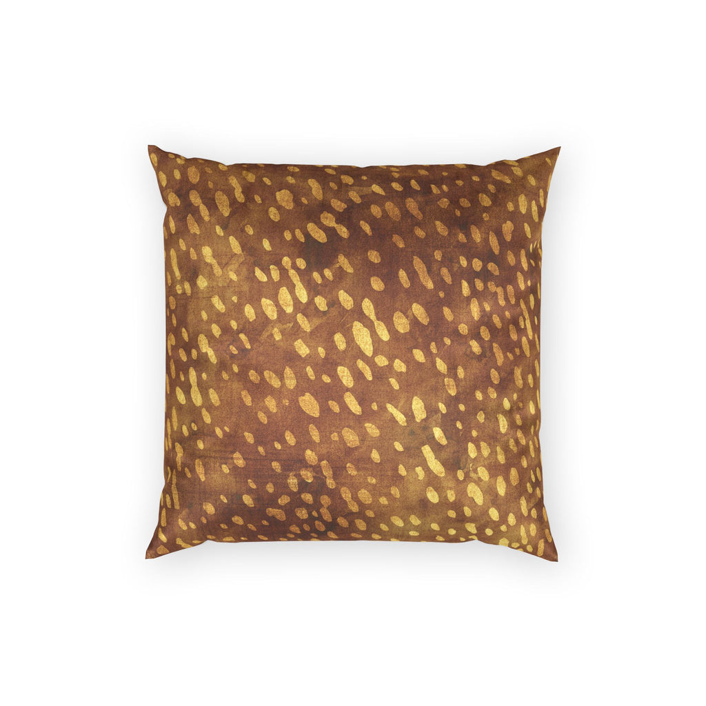 Animal Print Pillow - Decorative Golden Deer Velvet Pillow