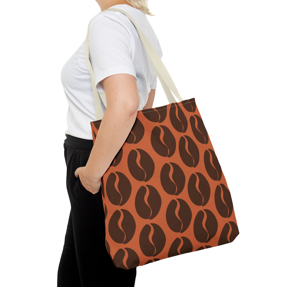 Coffee Bean Tote Bag - Cocoa Brown Coffee Lover's Tote