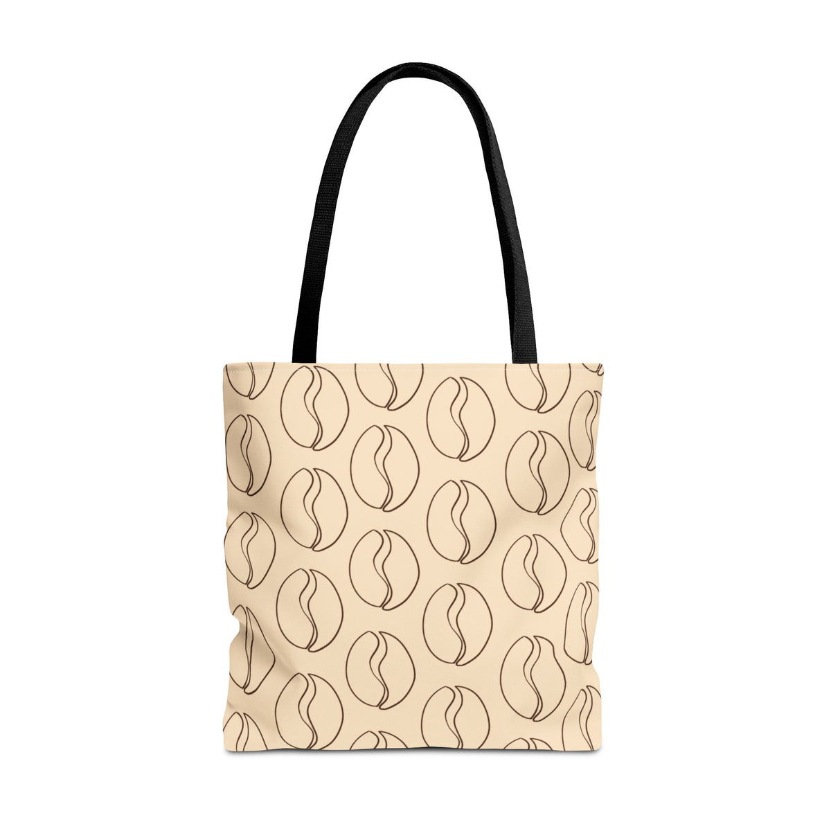 Minimalist Coffee Bean Tote Bag -Coffee Lover's Tote Bag in Cream
