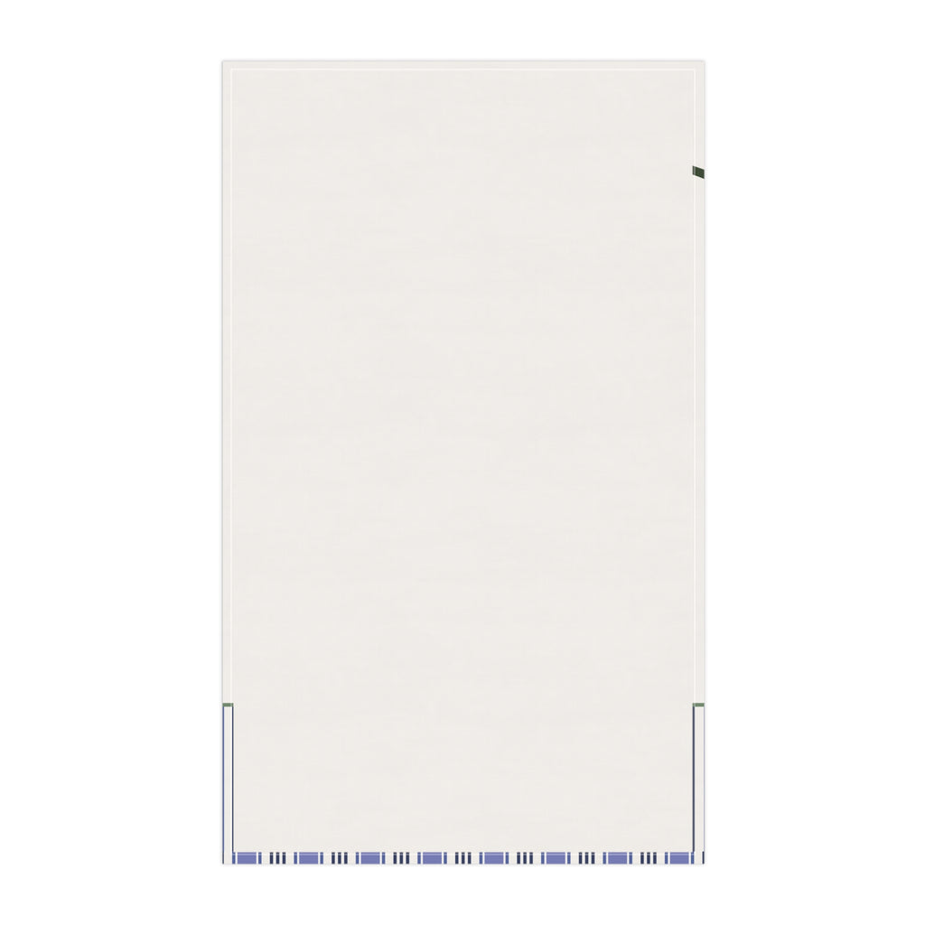 Personalizable Blueberry Stripe Tea Towel - Blue and White Decorative Kitchen Towel