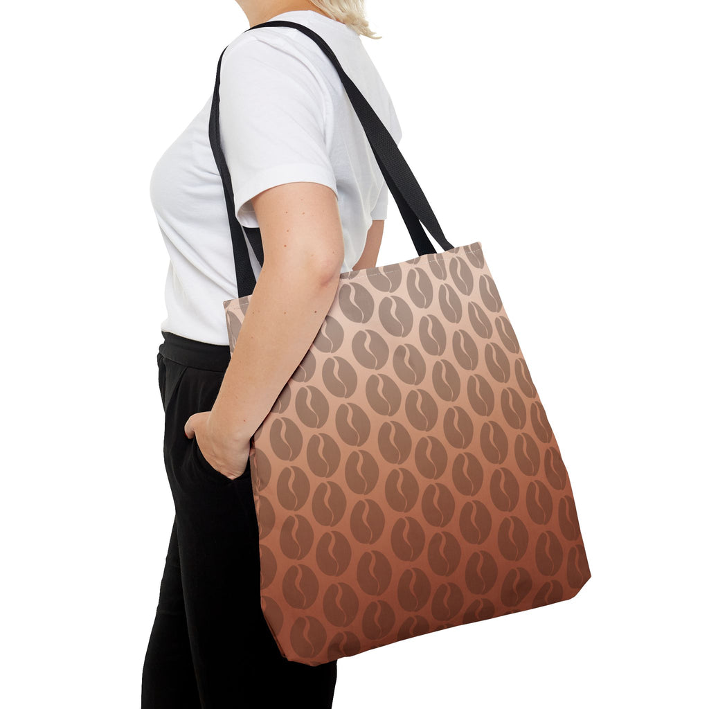 Coffee Lover's Ombre Tote Bag - Coffee Bean Gradient Tote Bag