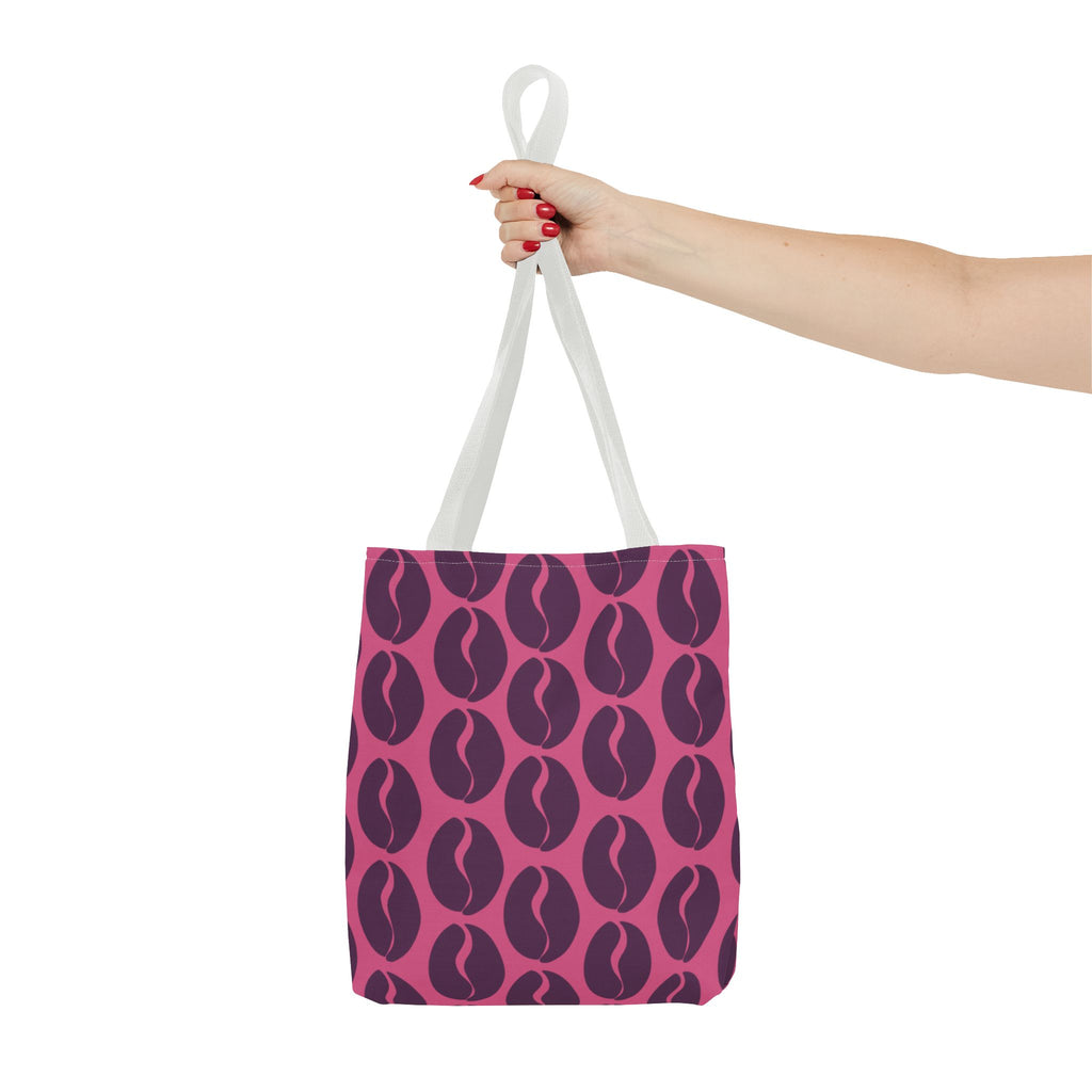 Coffee Lover's Tote - Grape on Pink Coffee Vibes Tote Bag