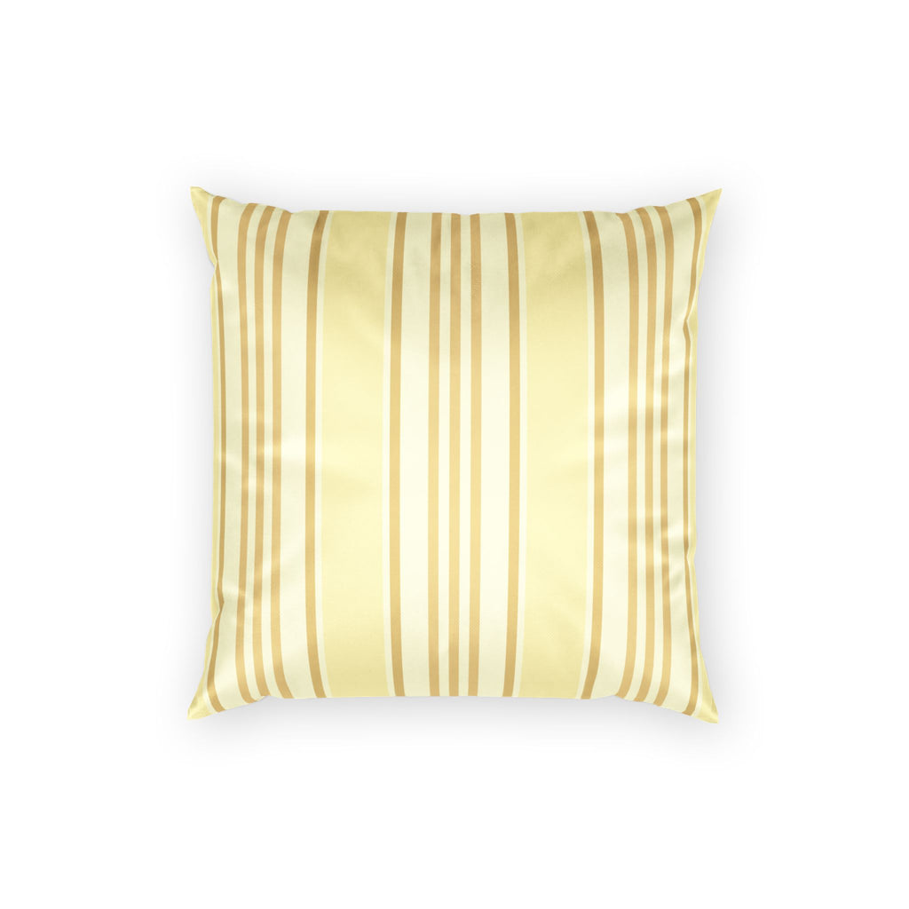 Velvet Ticking Stripe Decorative Pillow - Butter Yellow Throw Pillow
