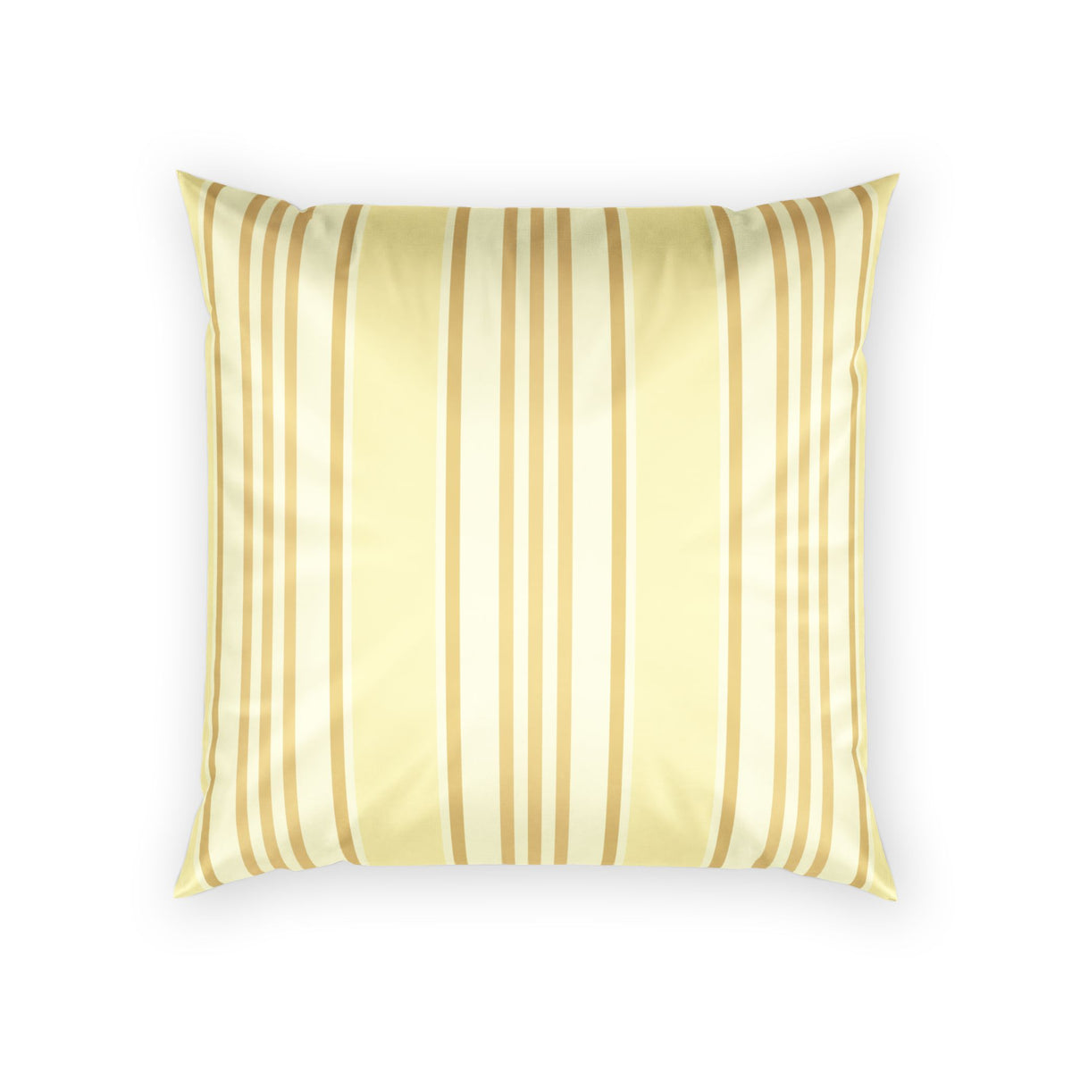 Velvet Ticking Stripe Decorative Pillow - Butter Yellow Throw Pillow