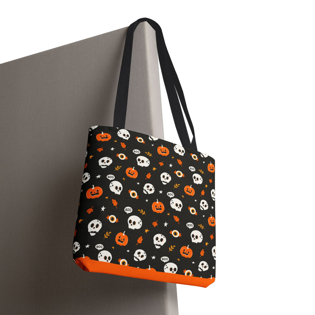 Halloween Pumpkin and Skulls Cute and Spooky Trick-or-Treat Candy Bag