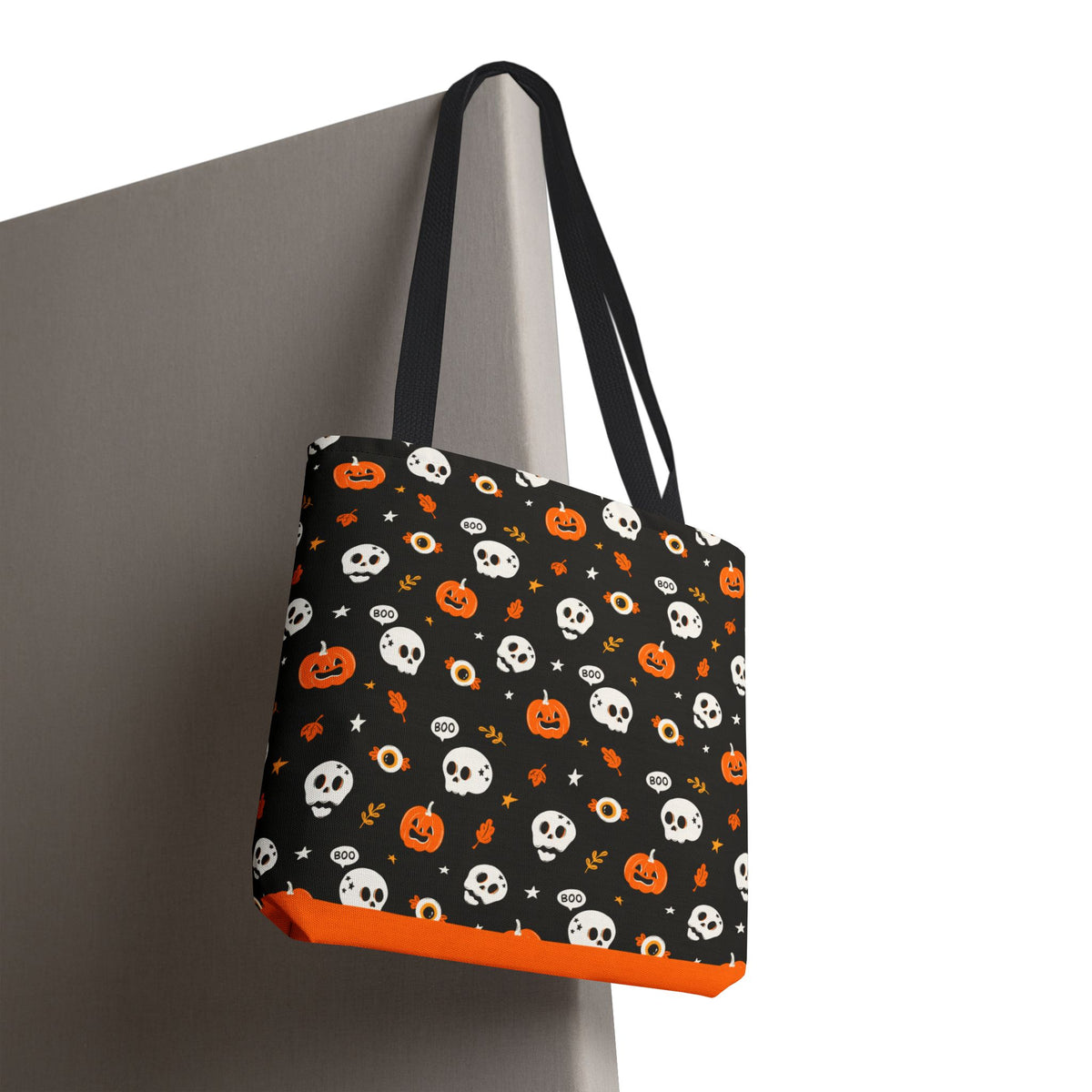 Halloween Pumpkin and Skulls Cute and Spooky Trick-or-Treat Candy Bag
