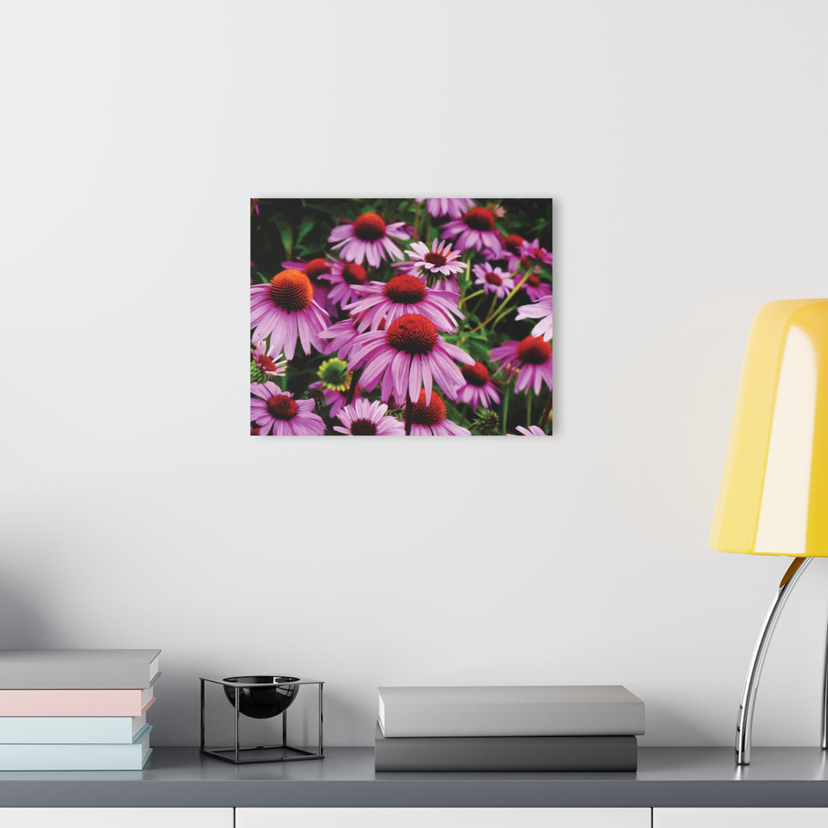 Floral Acrylic Print - Vibrant Field of Purple Coneflowers
