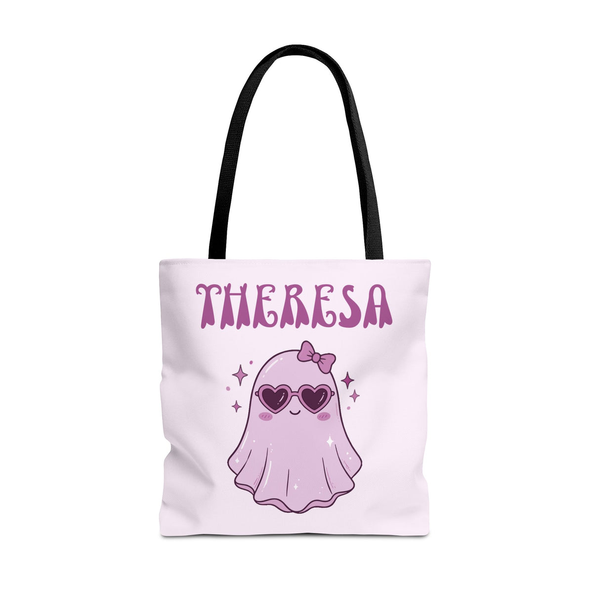 Personalized Purple Trick-or-Treat Tote - Cool Ghost 'So Cute It's Spooky' Halloween Bag