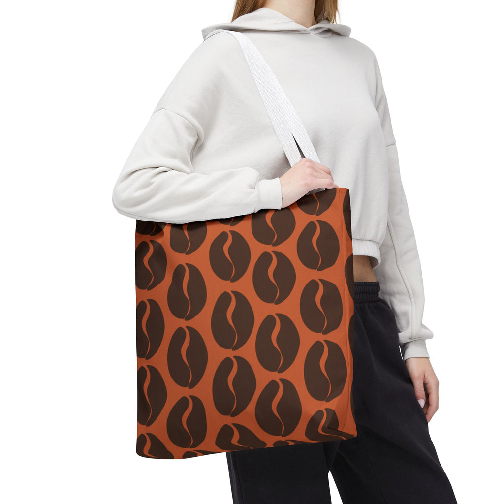 Coffee Bean Tote Bag - Cocoa Brown Coffee Lover's Tote