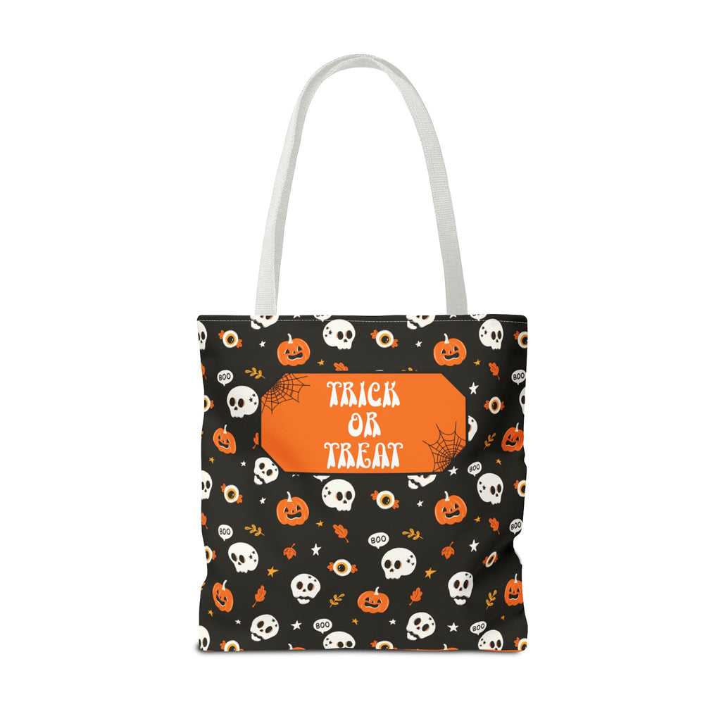 Halloween Pumpkin and Skulls Personalizable Trick-or-Treat Candy Bag