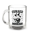 Cursed and Bookish Glass Mug — 10oz Witchy Reading Coffee Cup