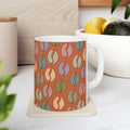 Colorful Vibes Coffee Bean Mug in Vivid Orange