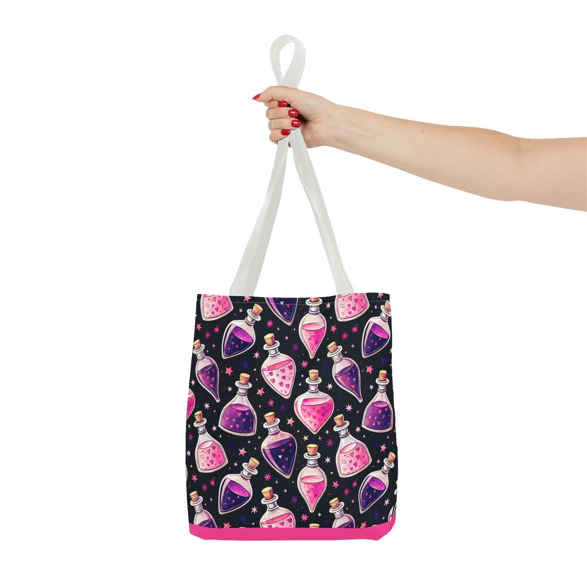 Cute Spooky Potion Bottle Bag - Pink and Purple Magic Halloween Tote