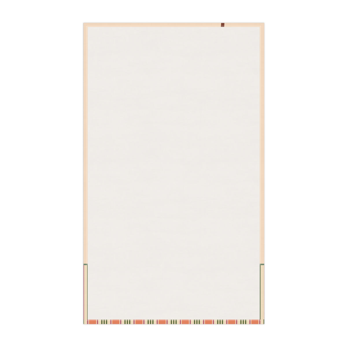 Personalized Peach Striped Tea Towel -Name and Monogram Kitchen Towel