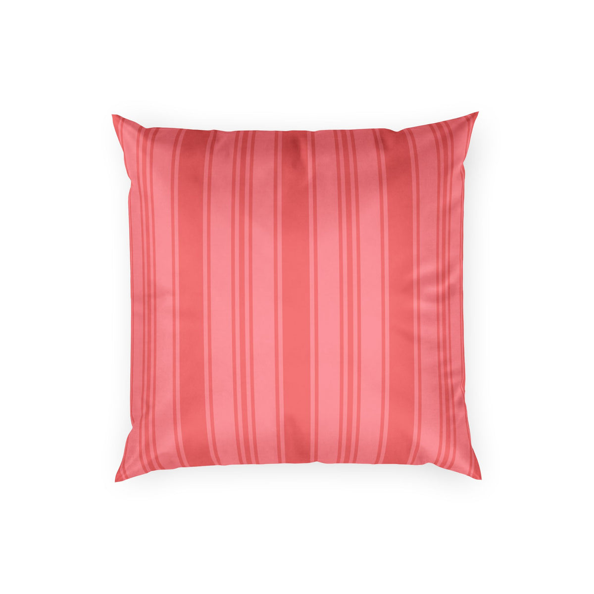 Decorative Velvet Pillow - Coral Ticking Stripe Accent Pillow