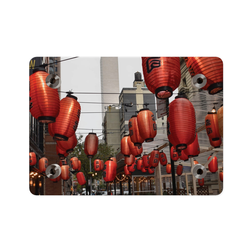 Urban Streetscape Wall Art - Red Lanterns Photo Acrylic Panel