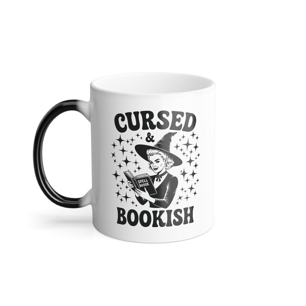 Color-Changing Mug - "Cursed and Bookish" Witchy Magic 11oz Mug