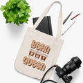 Monogram Coffee Lover's Tote - Bean Queen Organic Canvas Bag