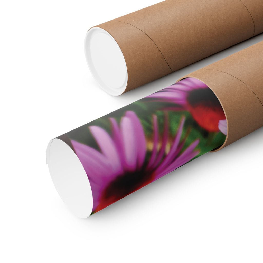 Purple Floral Poster - Vibrant Field of Purple Coneflowers Matte Poster