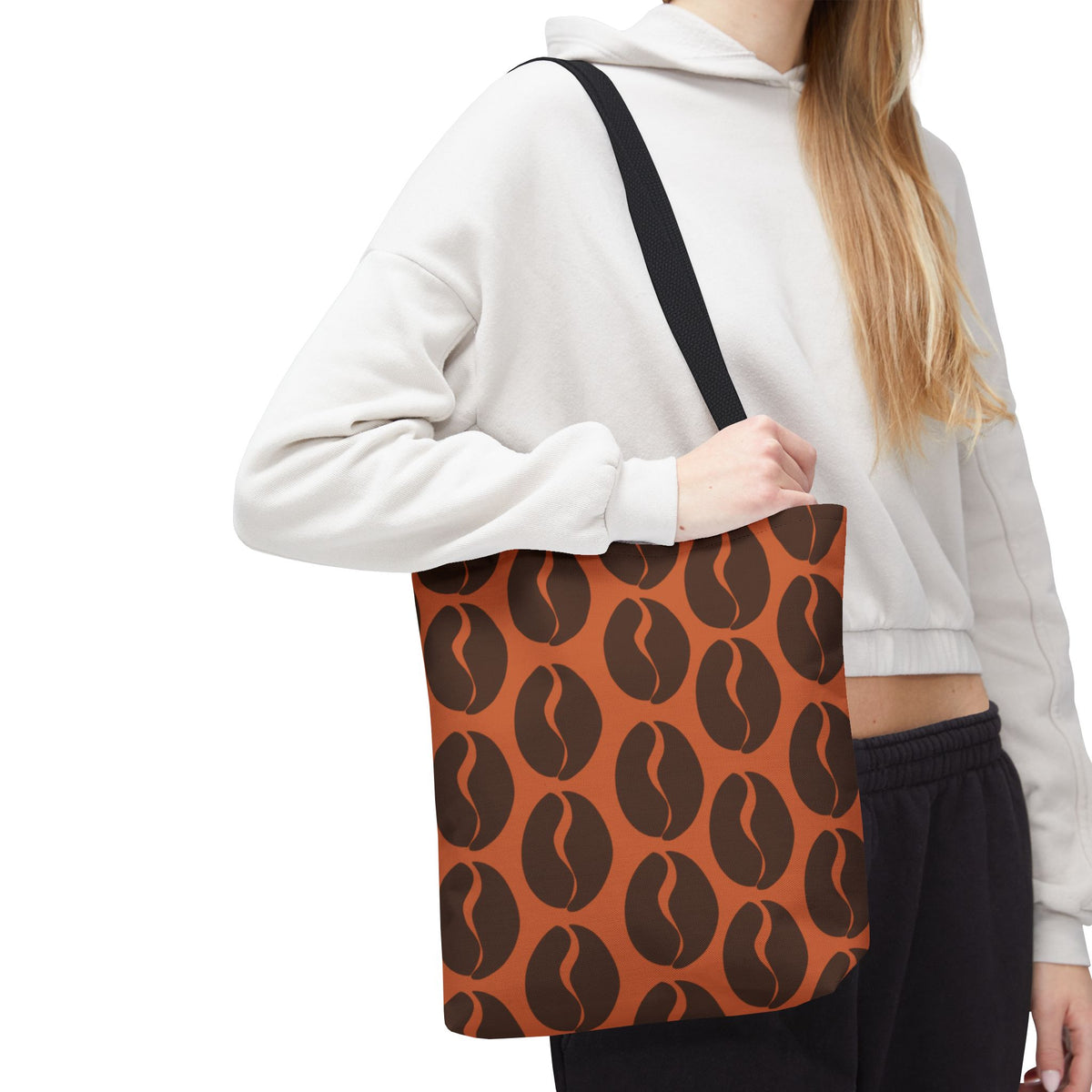 Coffee Bean Tote Bag - Cocoa Brown Coffee Lover's Tote