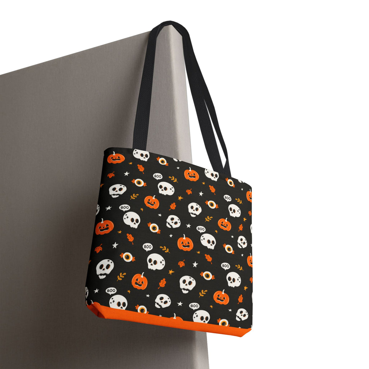 Halloween Pumpkin and Skulls Cute and Spooky Trick-or-Treat Candy Bag