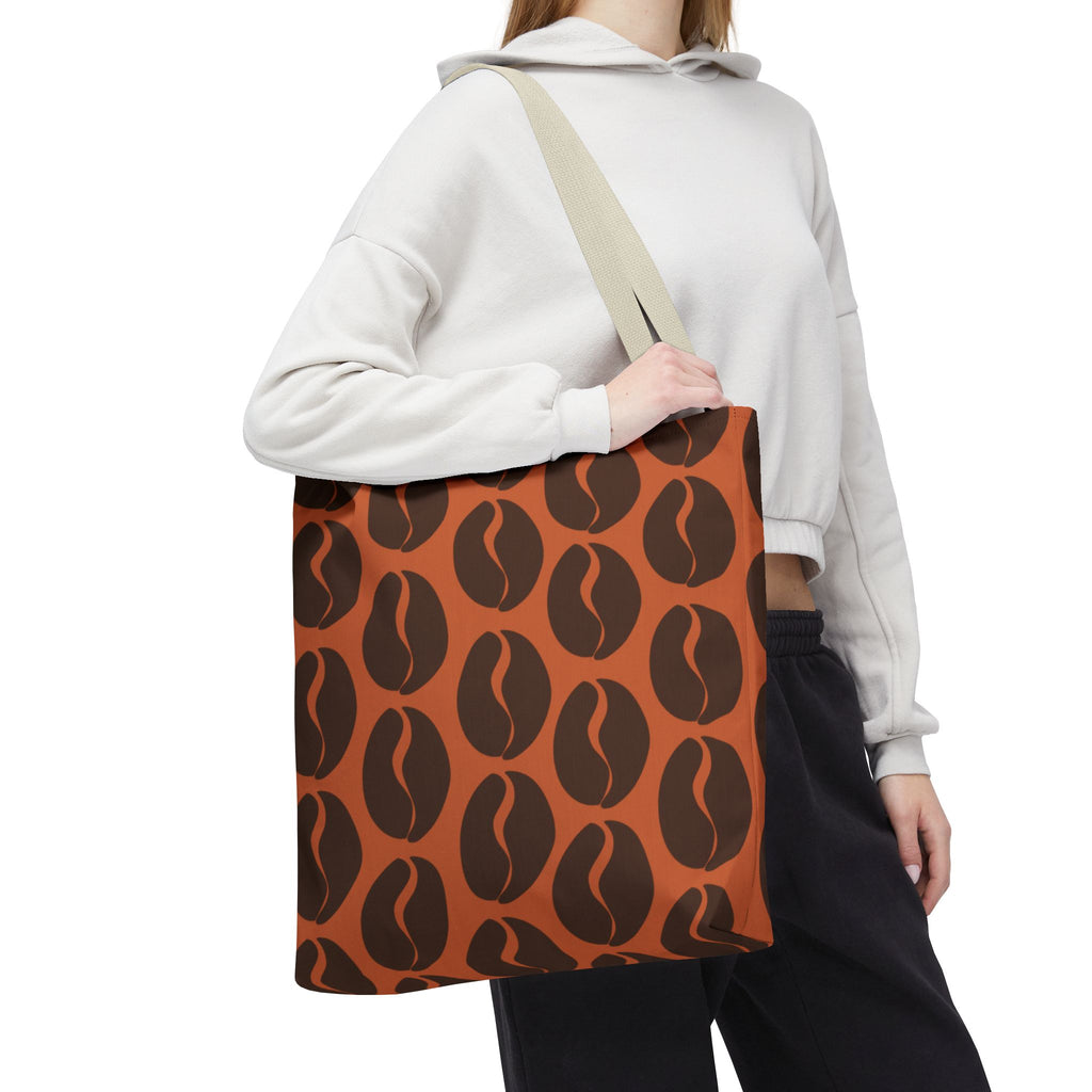 Coffee Bean Tote Bag - Cocoa Brown Coffee Lover's Tote