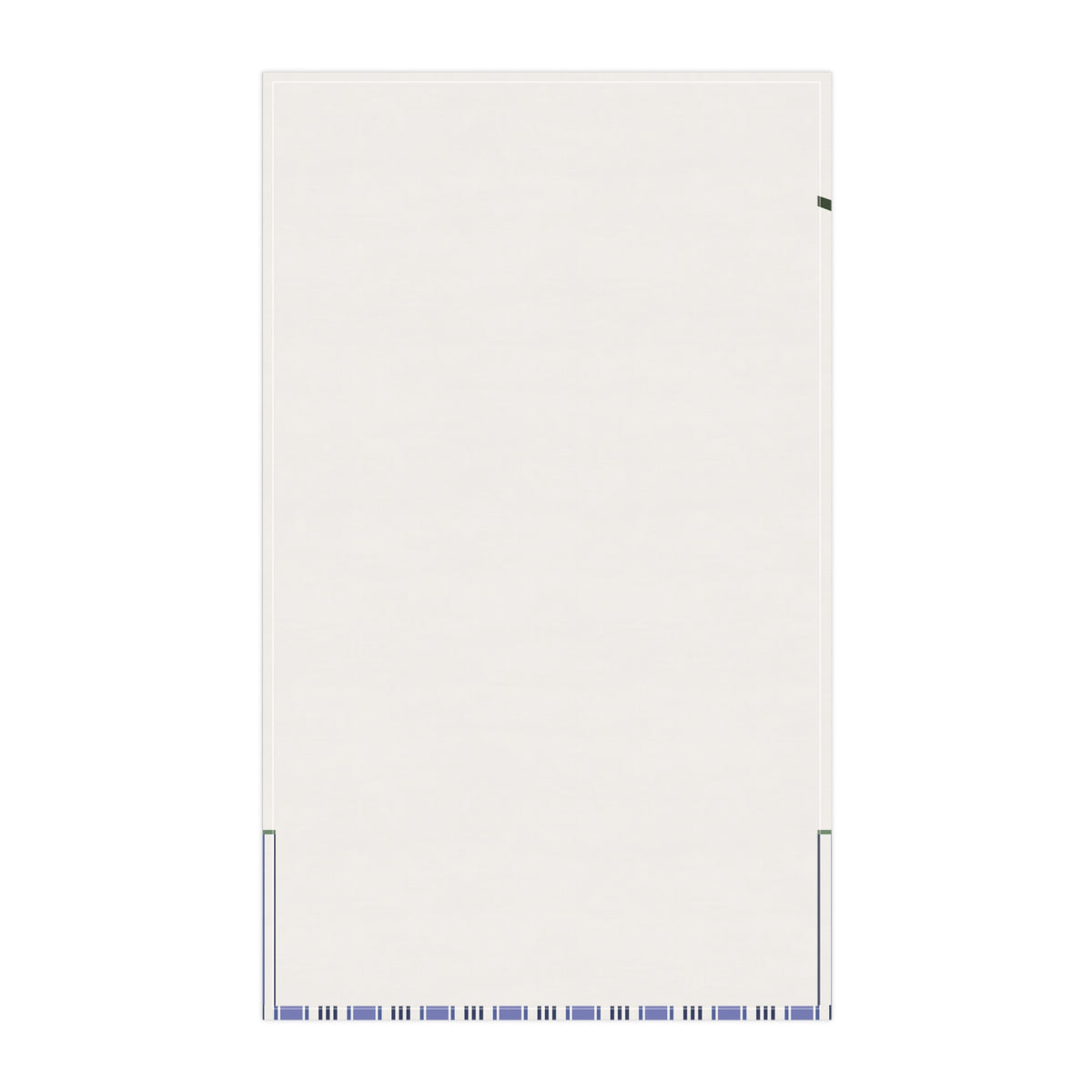 Personalizable Blueberry Stripe Tea Towel - Blue and White Decorative Kitchen Towel