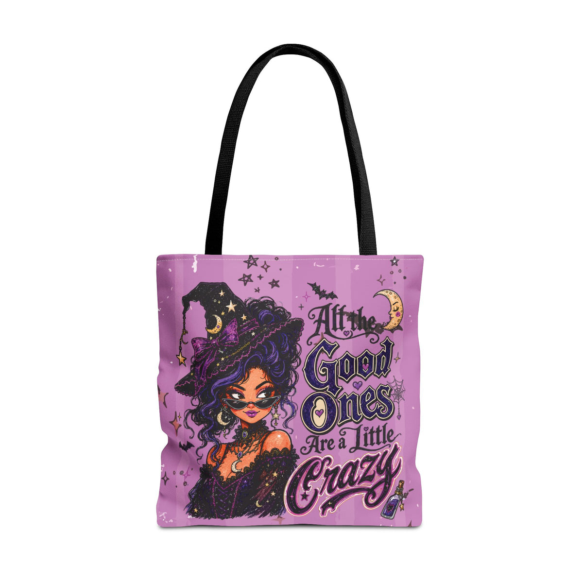 Witchy Purple Tote - “All the Good Ones Are a Little Crazy” Graphic Tote