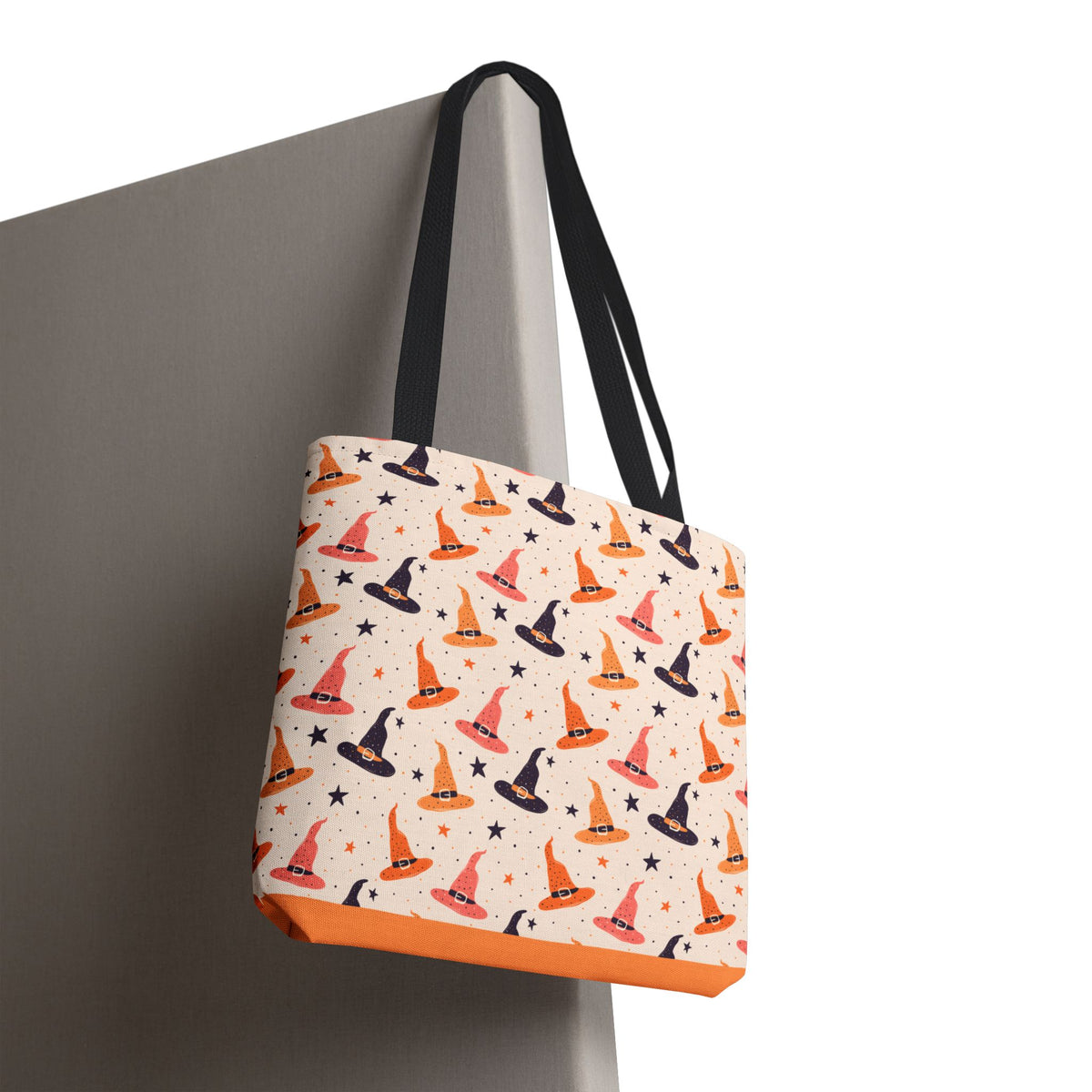 Halloween Witch Hat Tote Bag - Cute All-Over-Print Spooky Pattern
