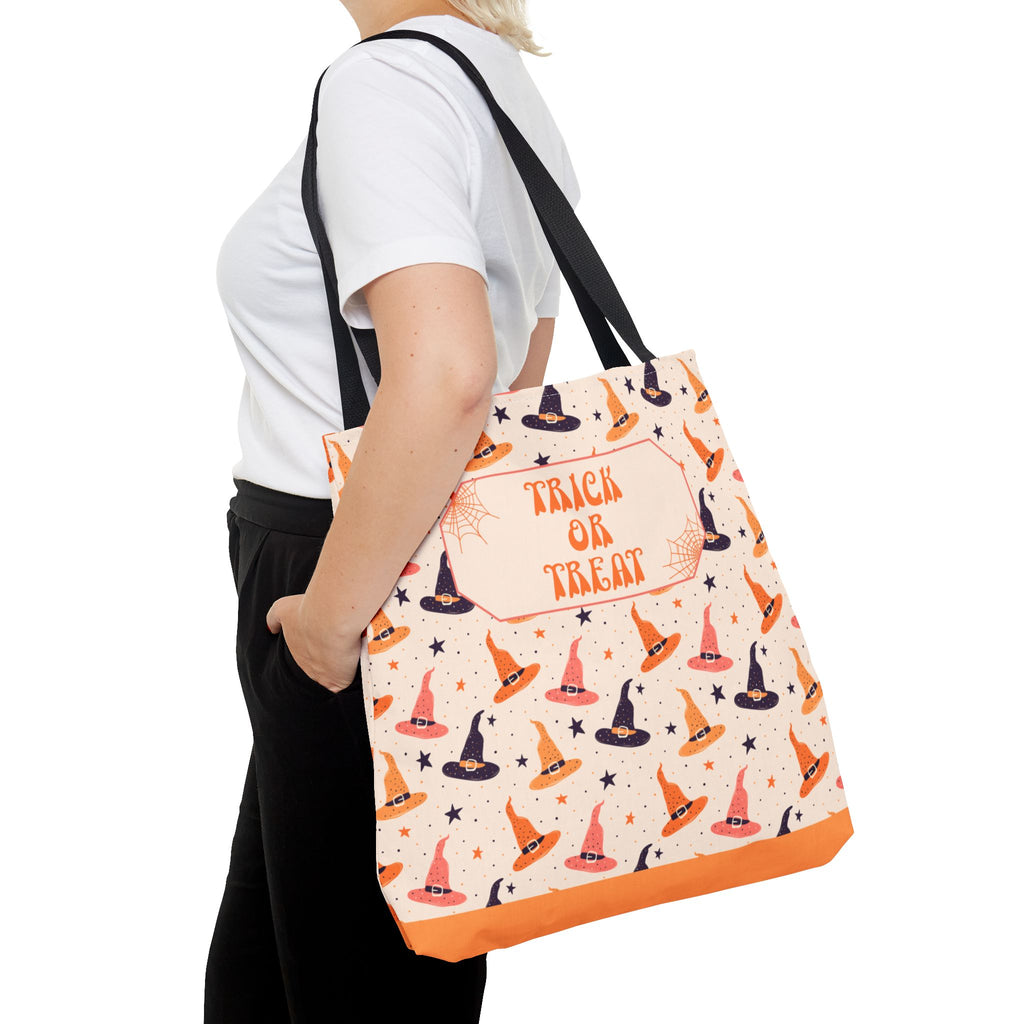 Halloween Witch Hat Pattern Trick or Treat Bag - Personalizable Candy Tote