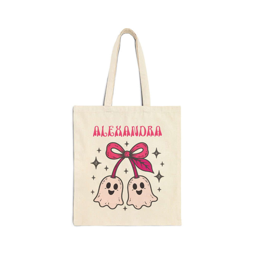 Personalized Ghosts Tote Bag — Cute Halloween Alexandra Canvas Tote