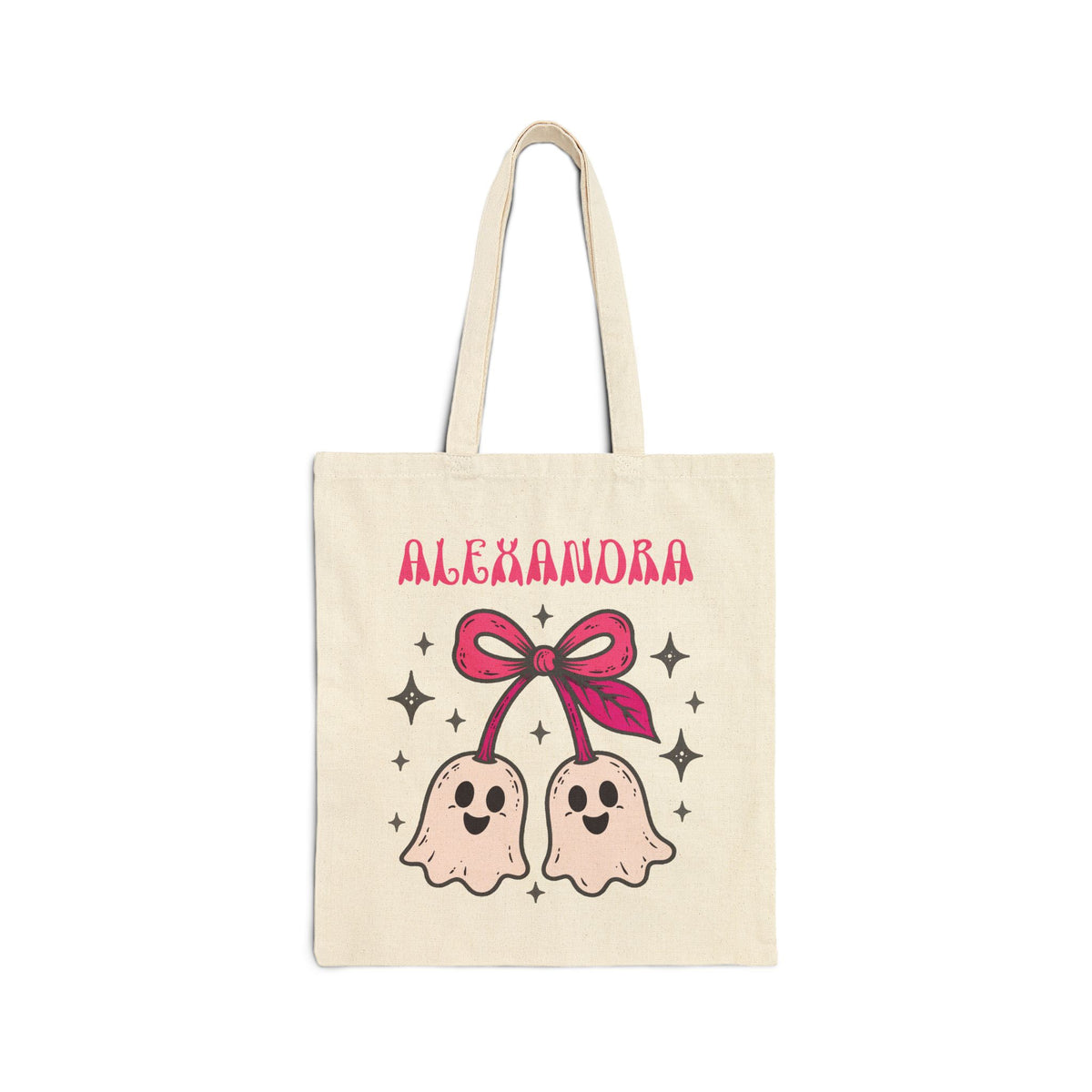 Personalized Ghosts Tote Bag — Cute Halloween Alexandra Canvas Tote