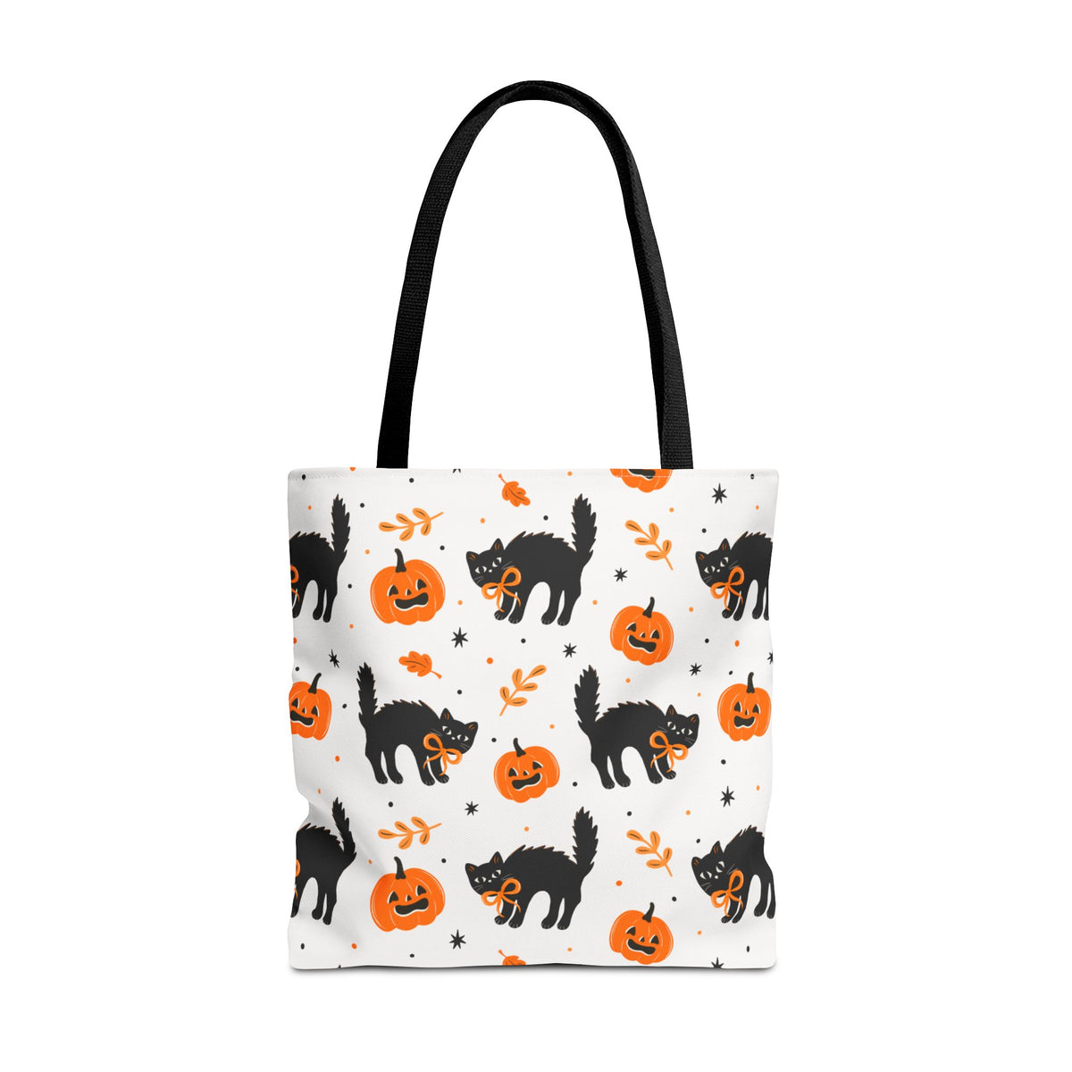 Cute Black Cats and Jack-O’-Lantern Halloween Tote Bag