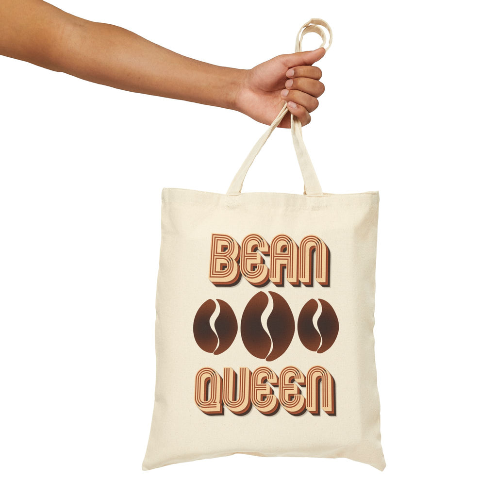 Personalizable Coffee Lover's Tote - Bean Queen Canvas Monogram Tote Bag