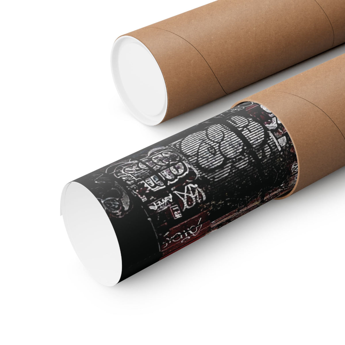 Urban Graffiti Photo Poster - Street Level Tagged Building Matte Poster
