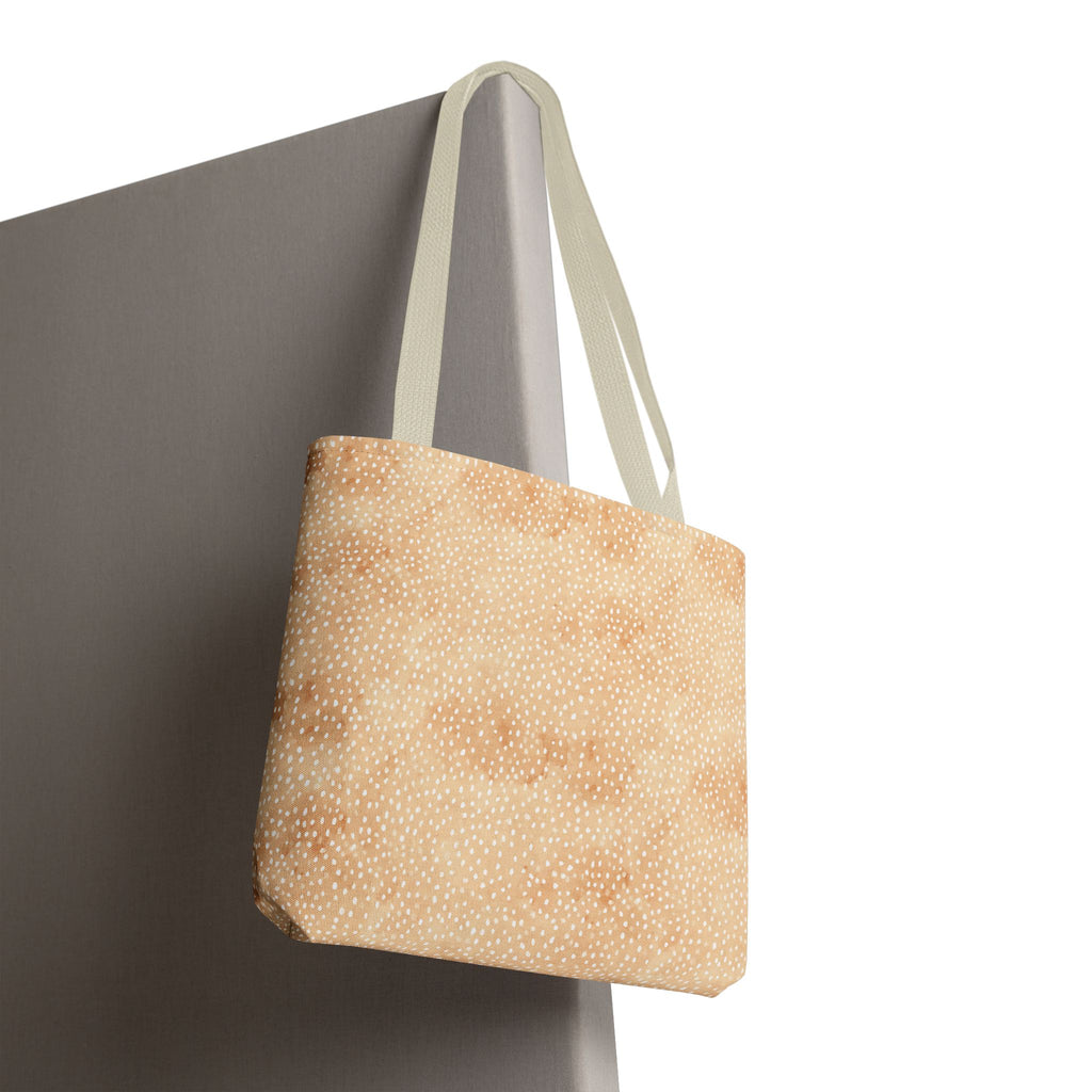 Calming Animal Pattern Bag - Light Beige Fawn Print Tote