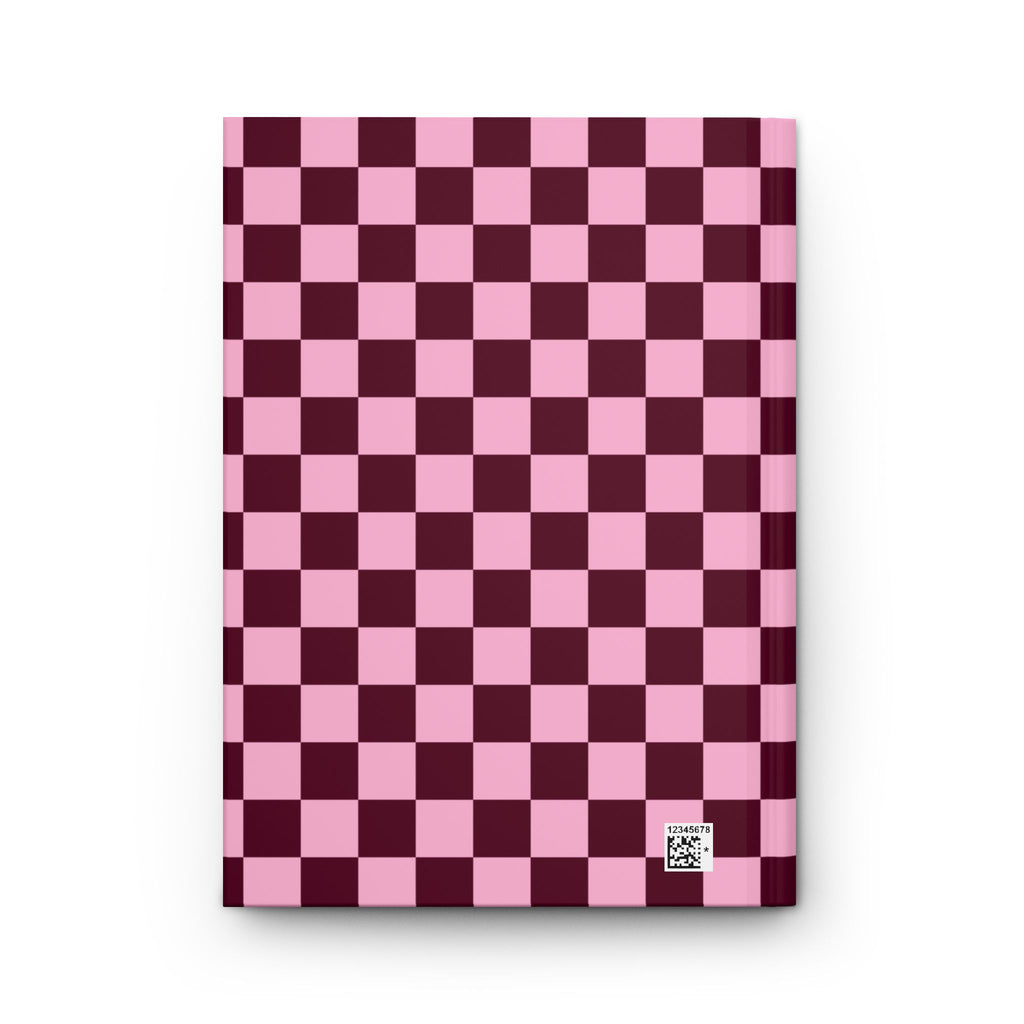 Retro Modern Key to Wisdom Checkerboard Hardcover Blank Journal