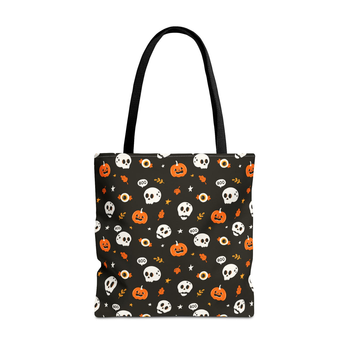 Halloween Pumpkin and Skulls Cute and Spooky Trick-or-Treat Candy Bag