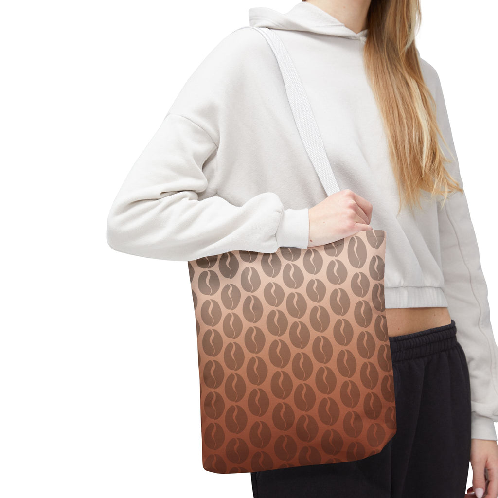 Coffee Lover's Ombre Tote Bag - Coffee Bean Gradient Tote Bag