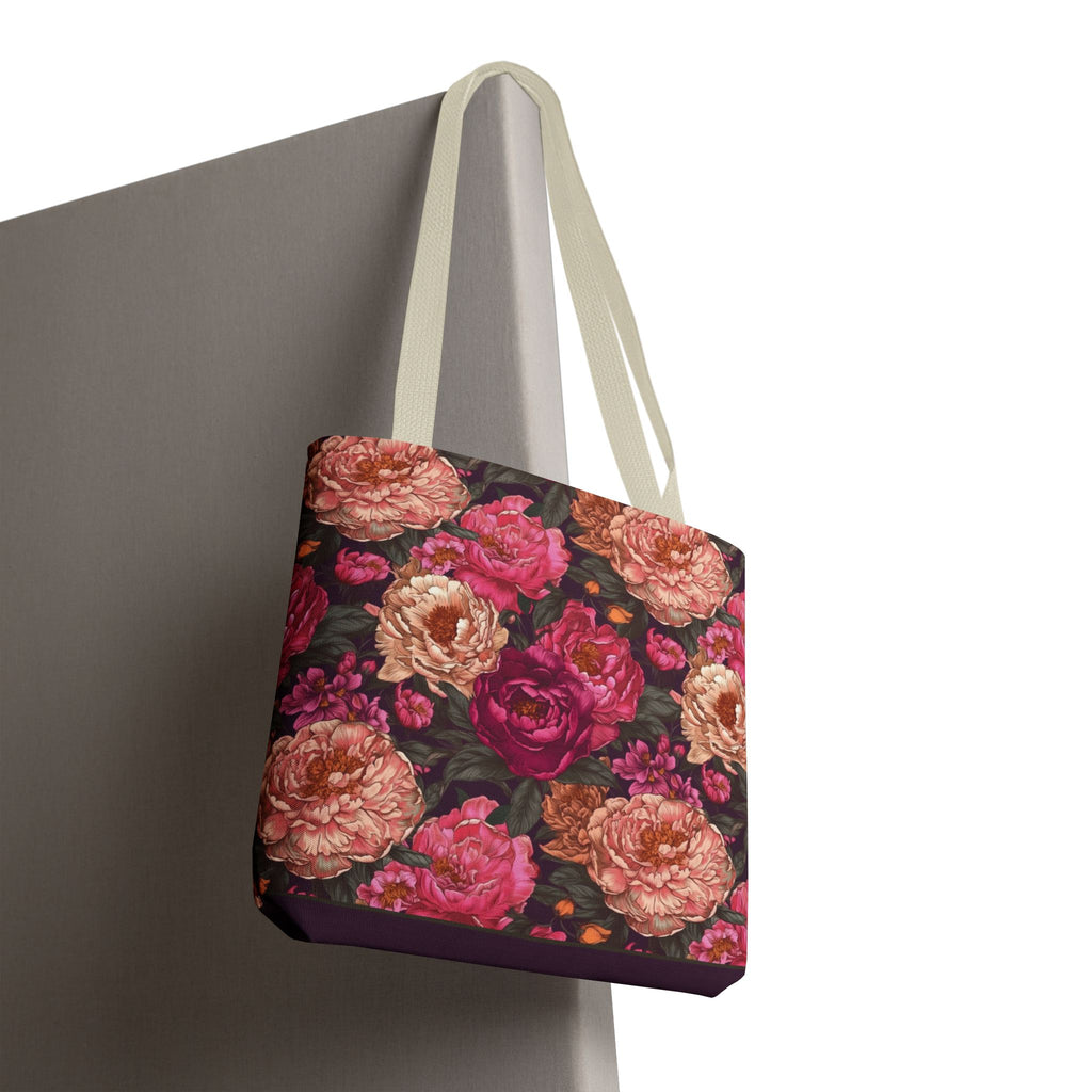 Pink Peony Tote Bag – Vintage Floral Garden Carryall