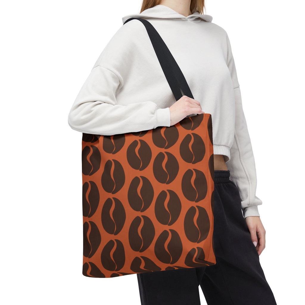 Coffee Bean Tote Bag - Cocoa Brown Coffee Lover's Tote