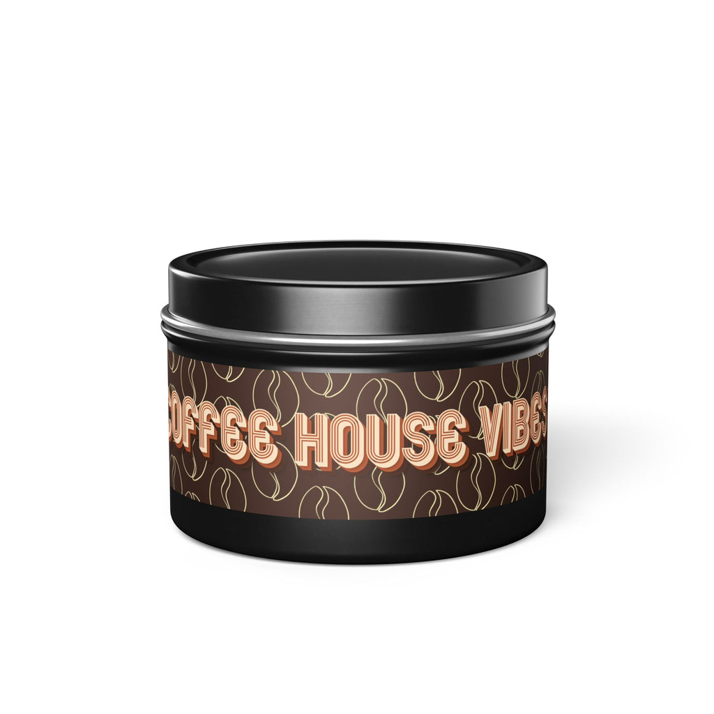 Fresh Coffee Scent Candle - Coffee House Vibes Tin Candle