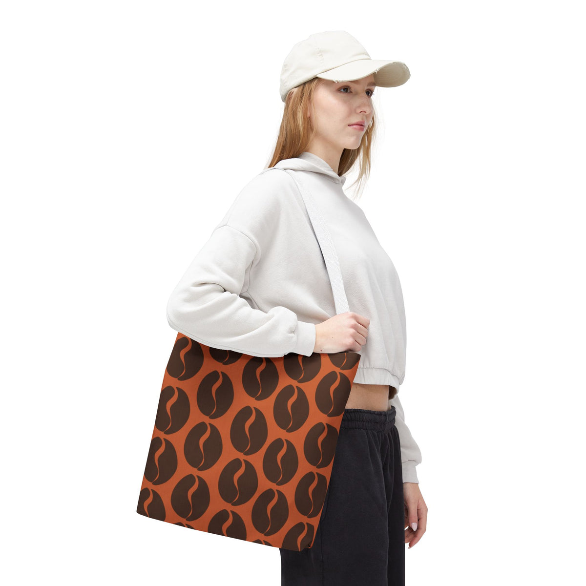 Coffee Bean Tote Bag - Cocoa Brown Coffee Lover's Tote