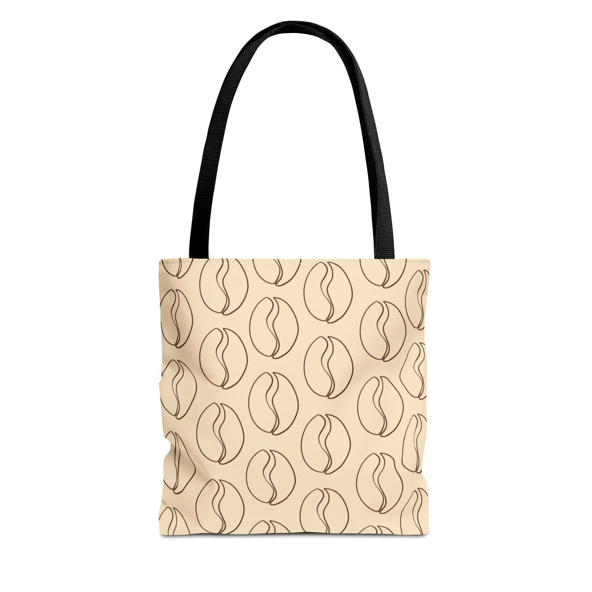 Minimalist Coffee Bean Tote Bag -Coffee Lover's Tote Bag in Cream
