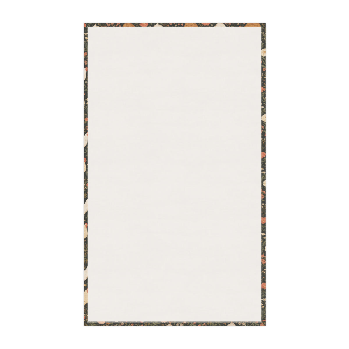 Farmhouse Chicken Pattern Tea Towel - Rustic Floral Hen Kitchen Towel