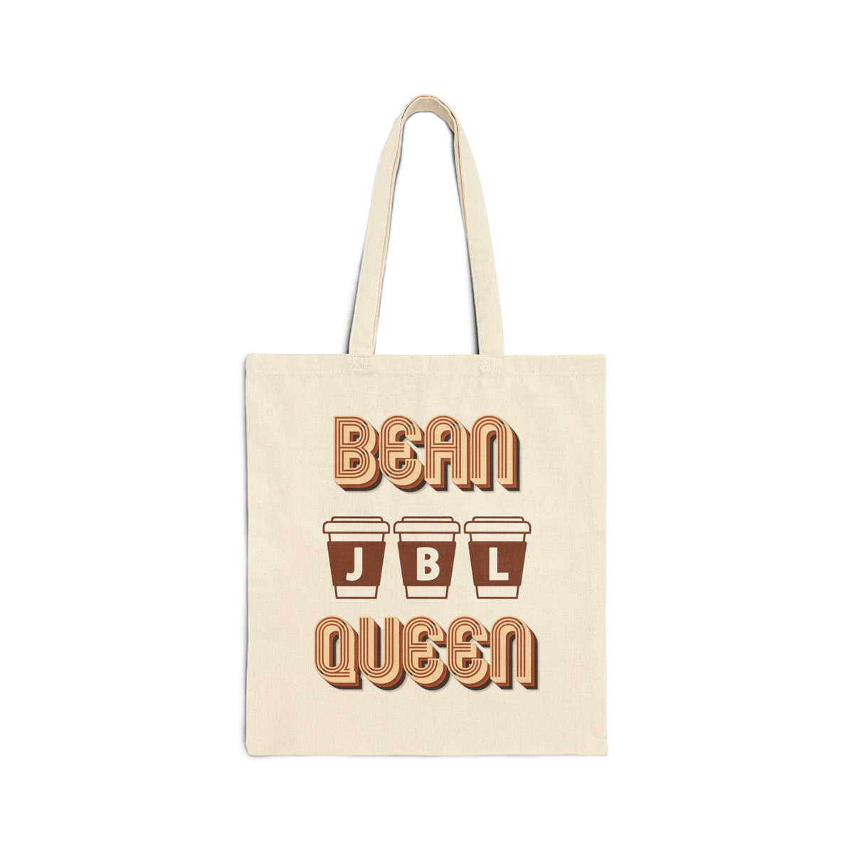 Personalizable Coffee Lover's Tote - Bean Queen Canvas Monogram Tote Bag