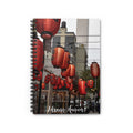Personalizable Urban Streetscape Journal - Red Lanterns Spiral Notebook