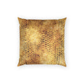 Snake Skin Print Pillow - Luxe Glam Gold Velvet Pillow