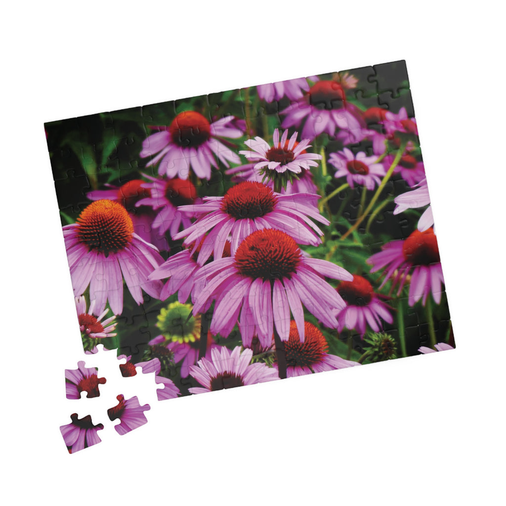 Vibrant Floral Field Puzzle -  Purple Coneflowers Puzzle- 110, 252, or 520 pieces